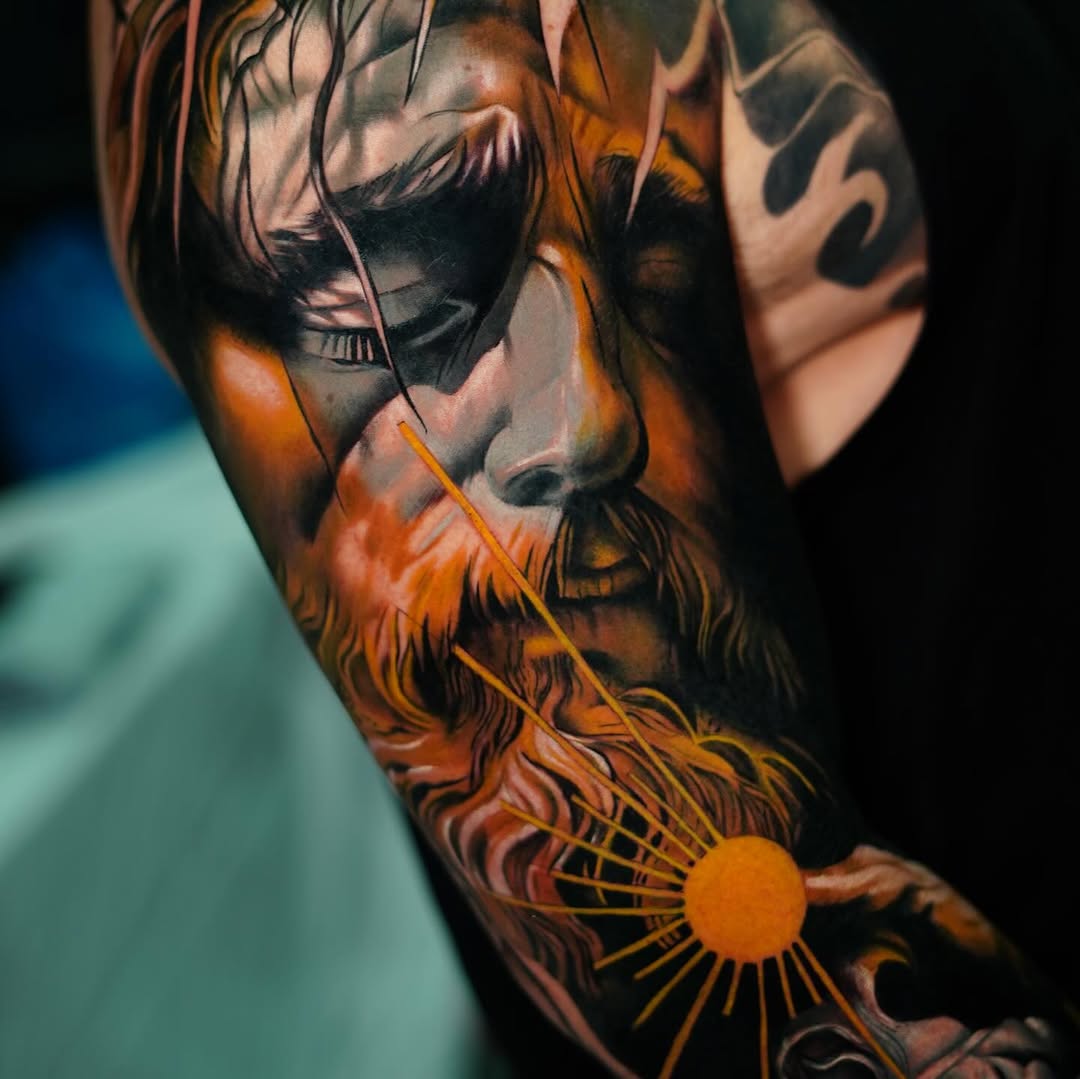 Tattoo by @lucas_espeche_tattoo β realism, black_and_grey