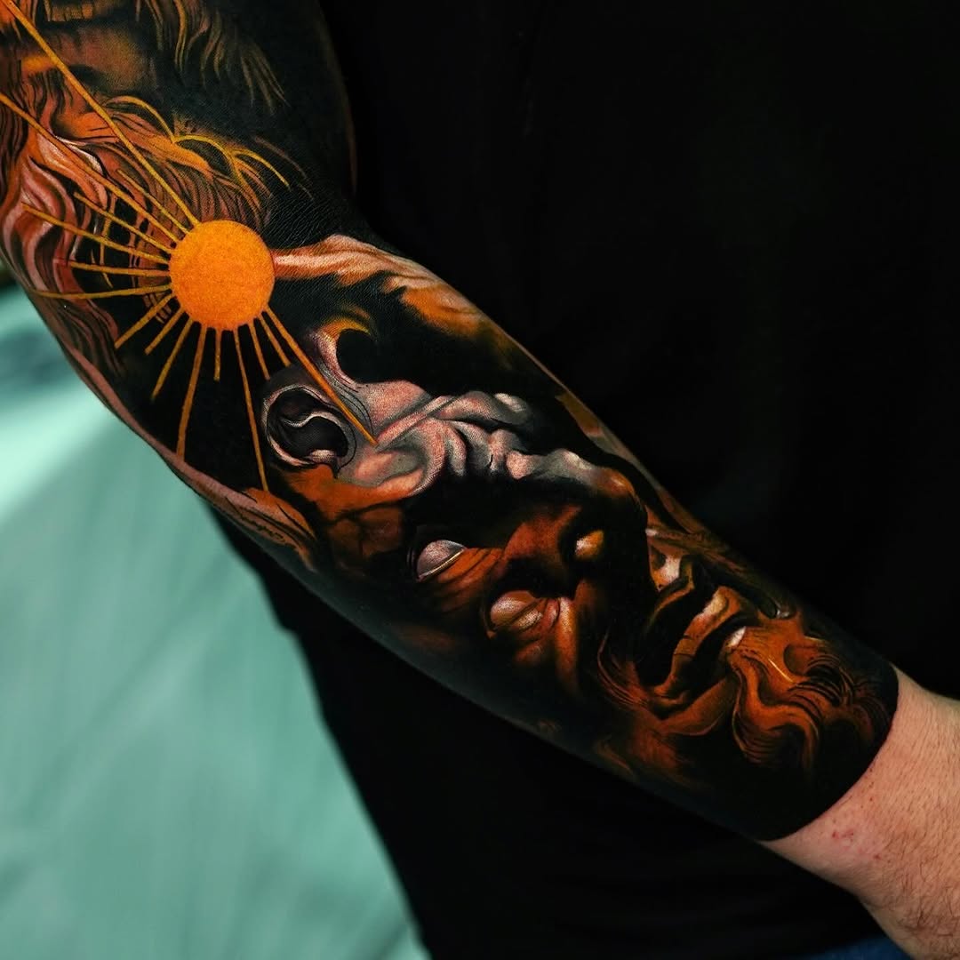 Tattoo by @lucas_espeche_tattoo β realism, black_and_grey