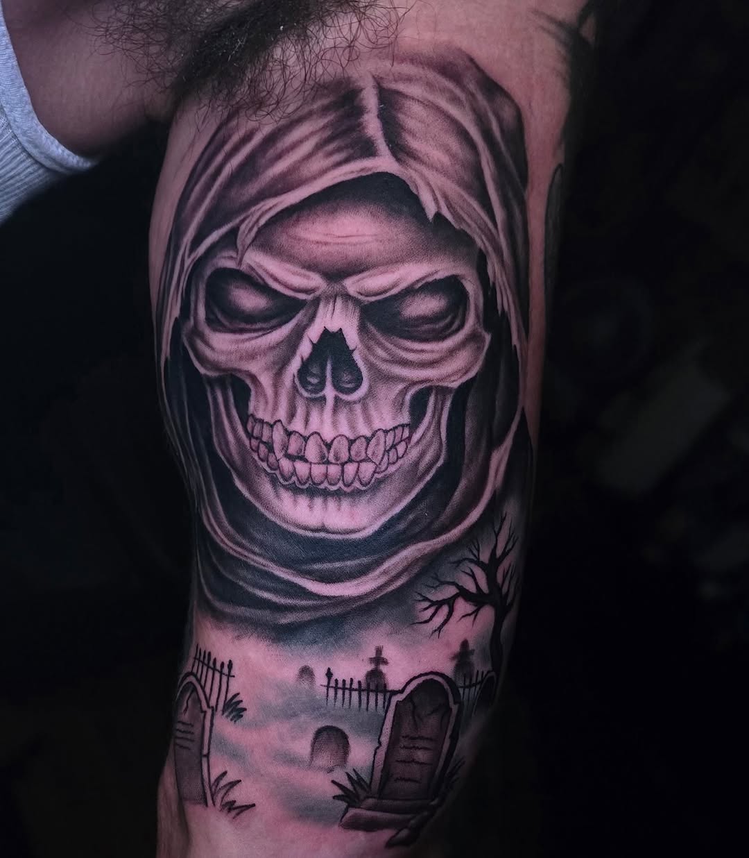 Tattoo by @steelcitytattoos — realism, black_and_grey