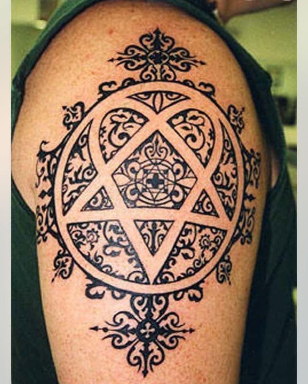 Tattoo by @wildcrafttattoo — blackwork, ornamental