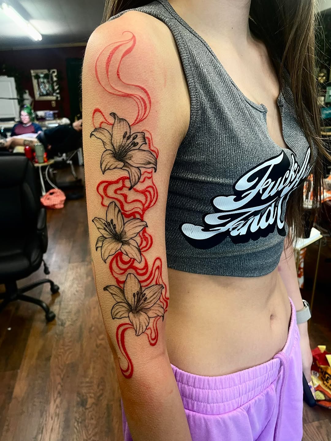 Tattoo by @bone.hands — fine_line, black_and_grey