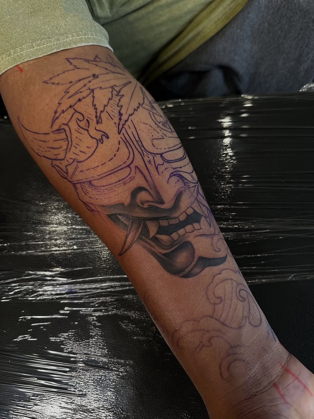 Tattoo by @artofshadow โ japanese_irezumi, black_and_grey