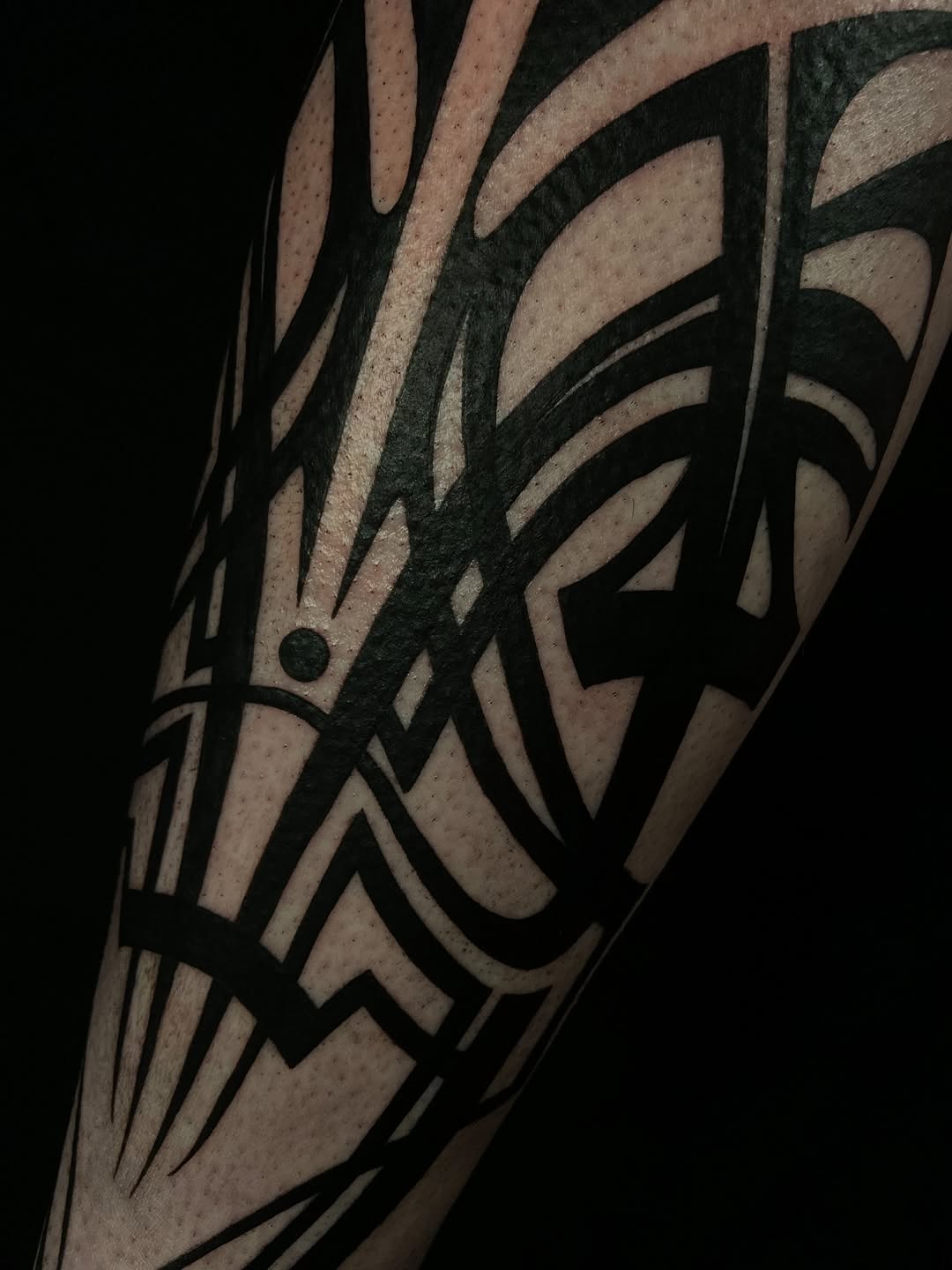 Tattoo by @baptism_black — tribal, blackwork