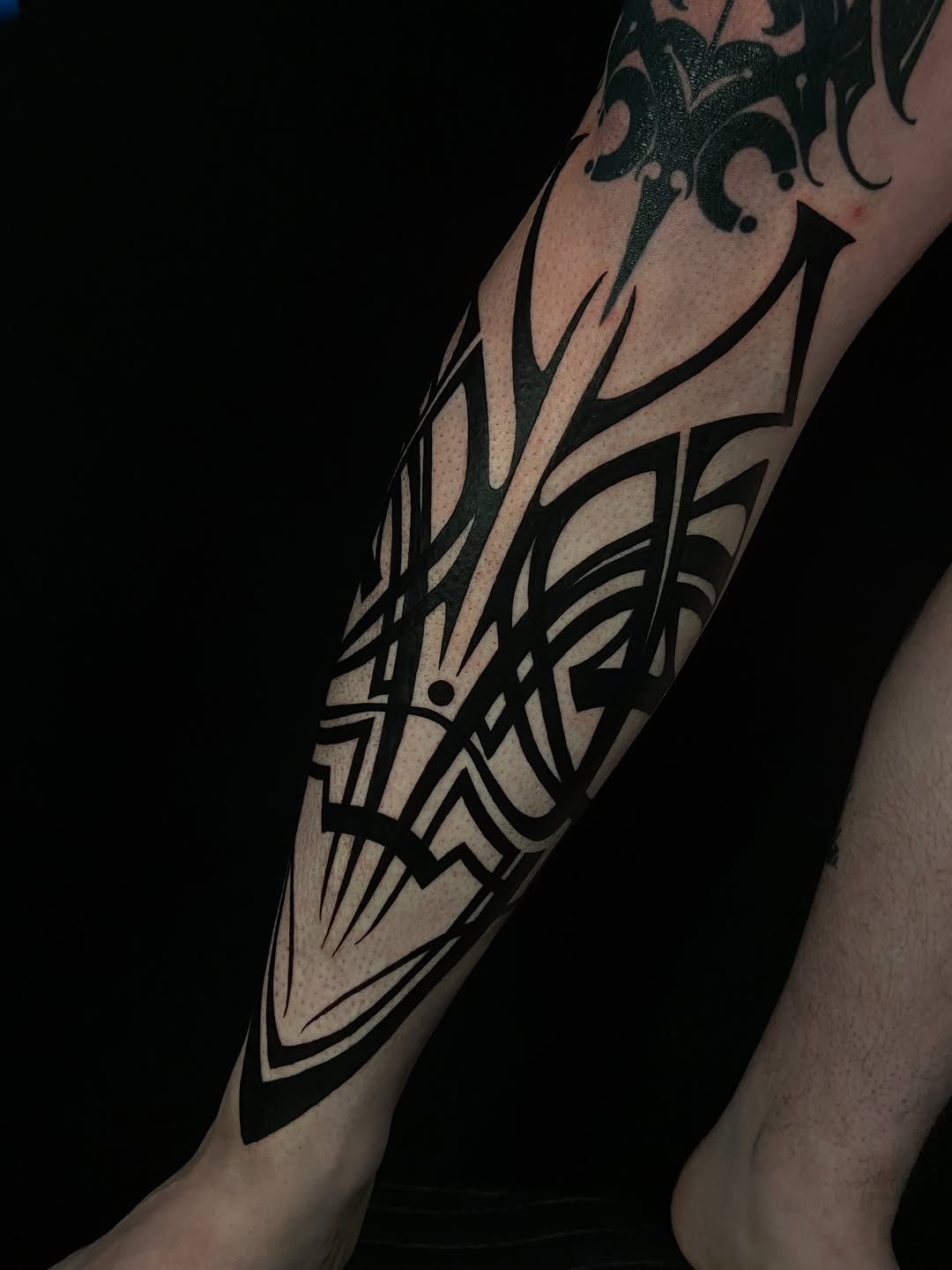 Tattoo by @baptism_black — tribal, blackwork