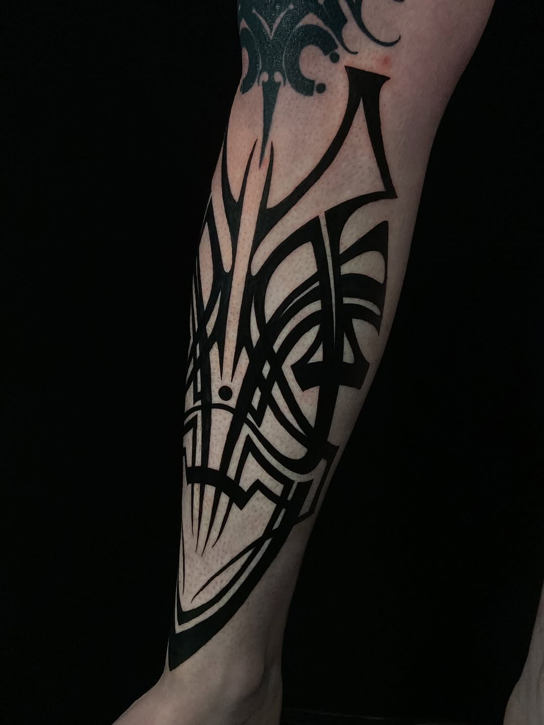 Tattoo by @baptism_black — tribal, blackwork