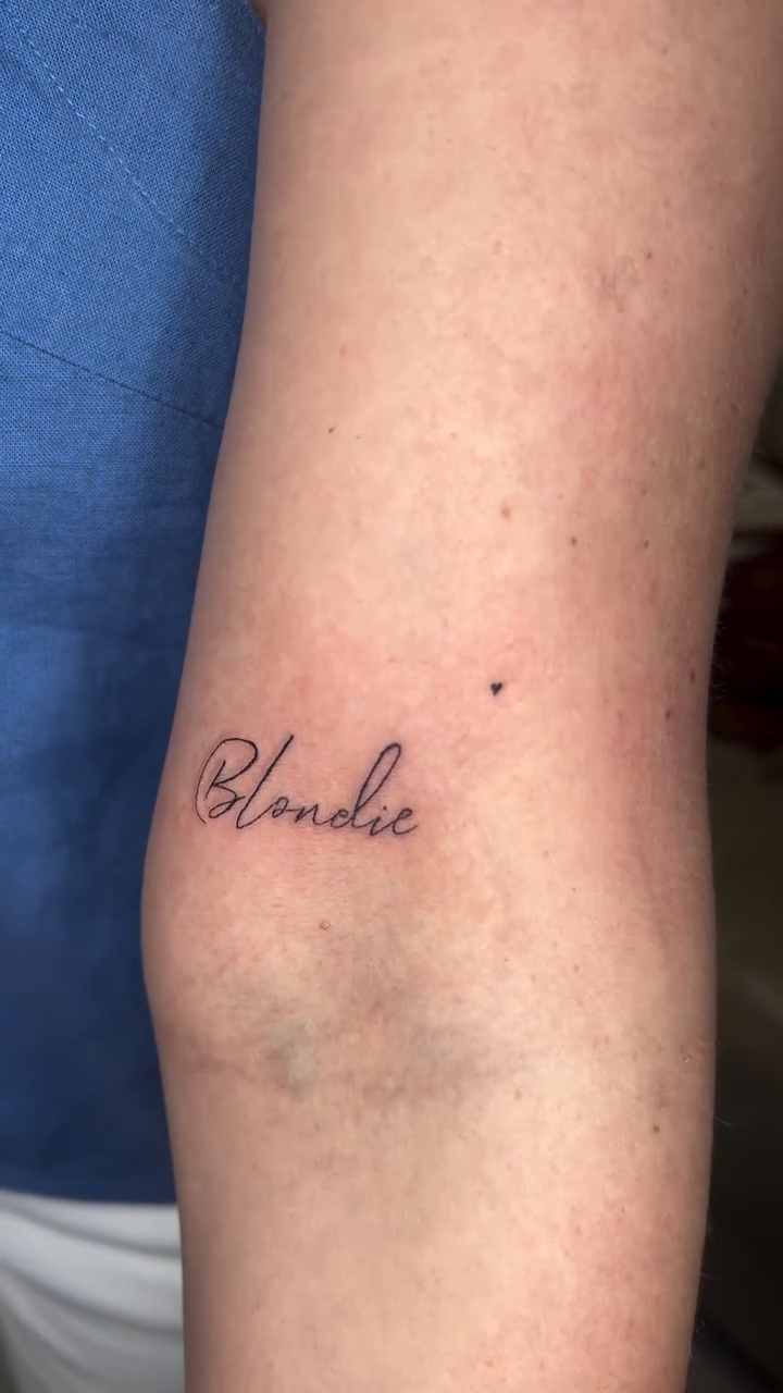 Tattoo by @ara.inks — fine_line, lettering_script