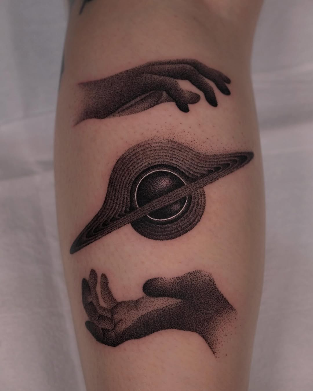 Tattoo by @koda.mode โ dotwork, black_and_grey