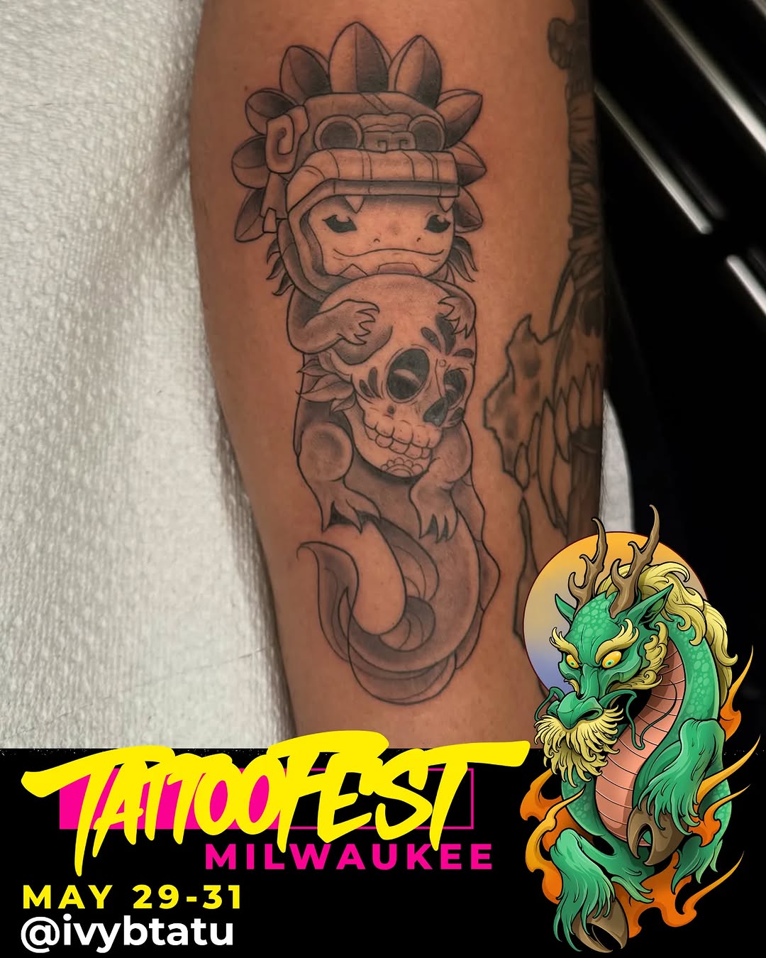 Tattoo by @ivybtatu β black_and_grey, new_school