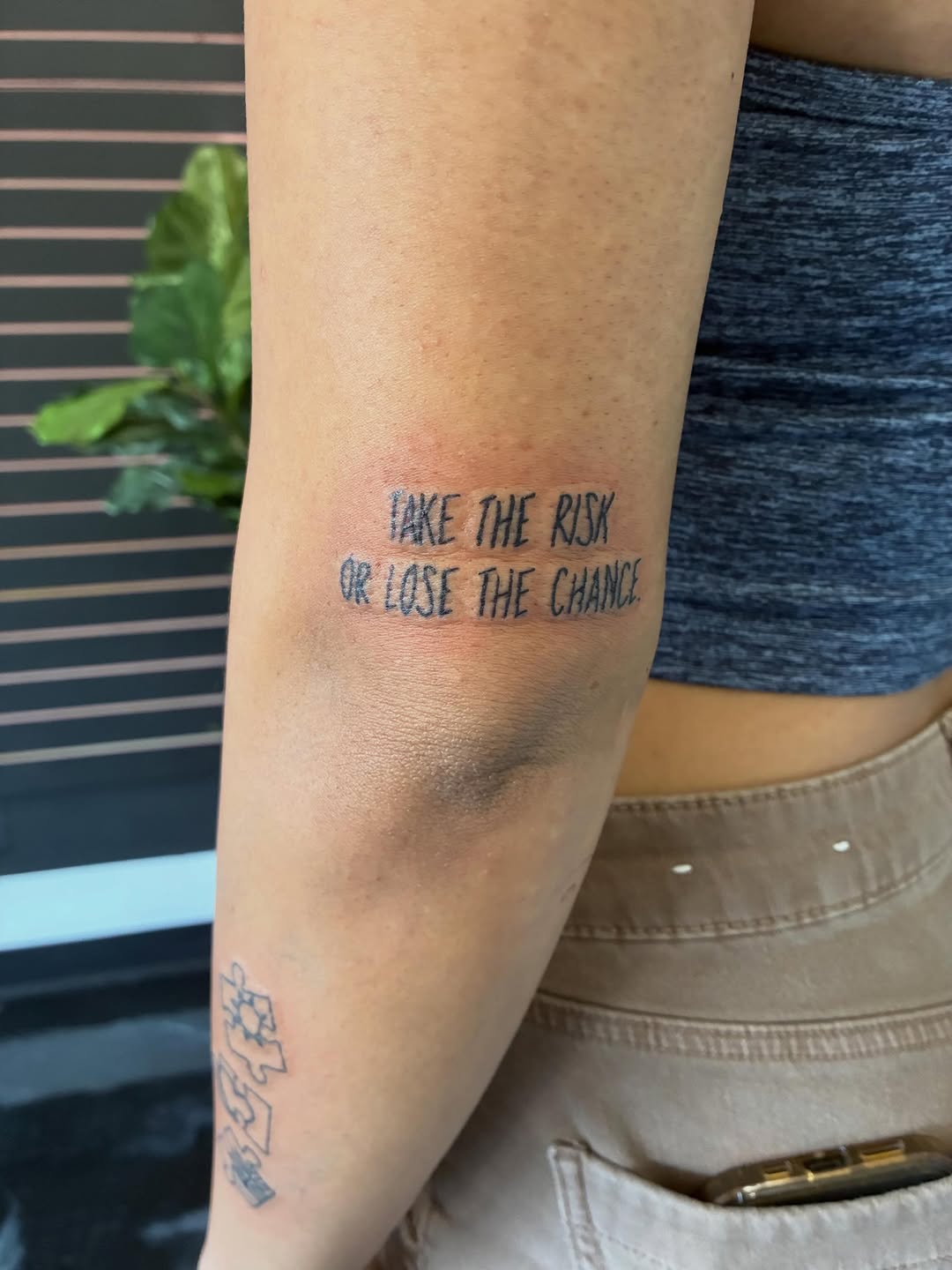 Tattoo by @laceyink_ — lettering_script, fine_line