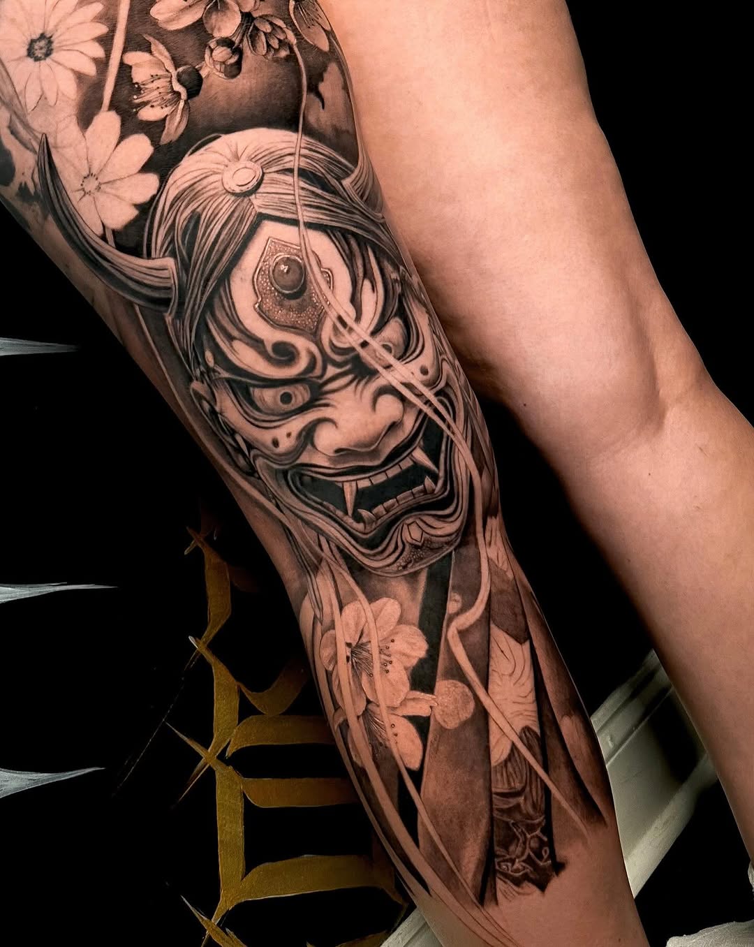 Tattoo by @memo.tattoo — japanese_irezumi, black_and_grey
