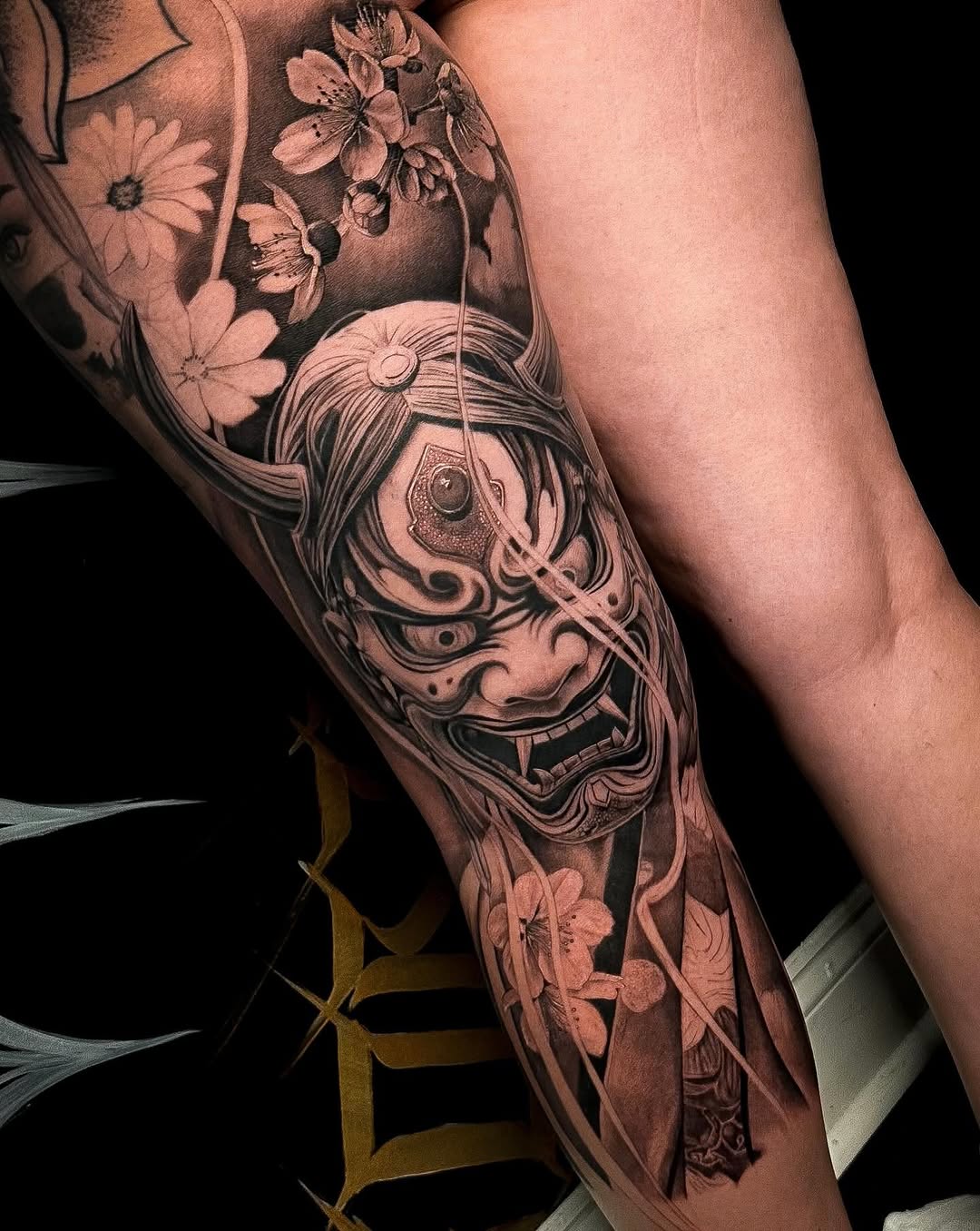 Tattoo by @memo.tattoo — japanese_irezumi, black_and_grey