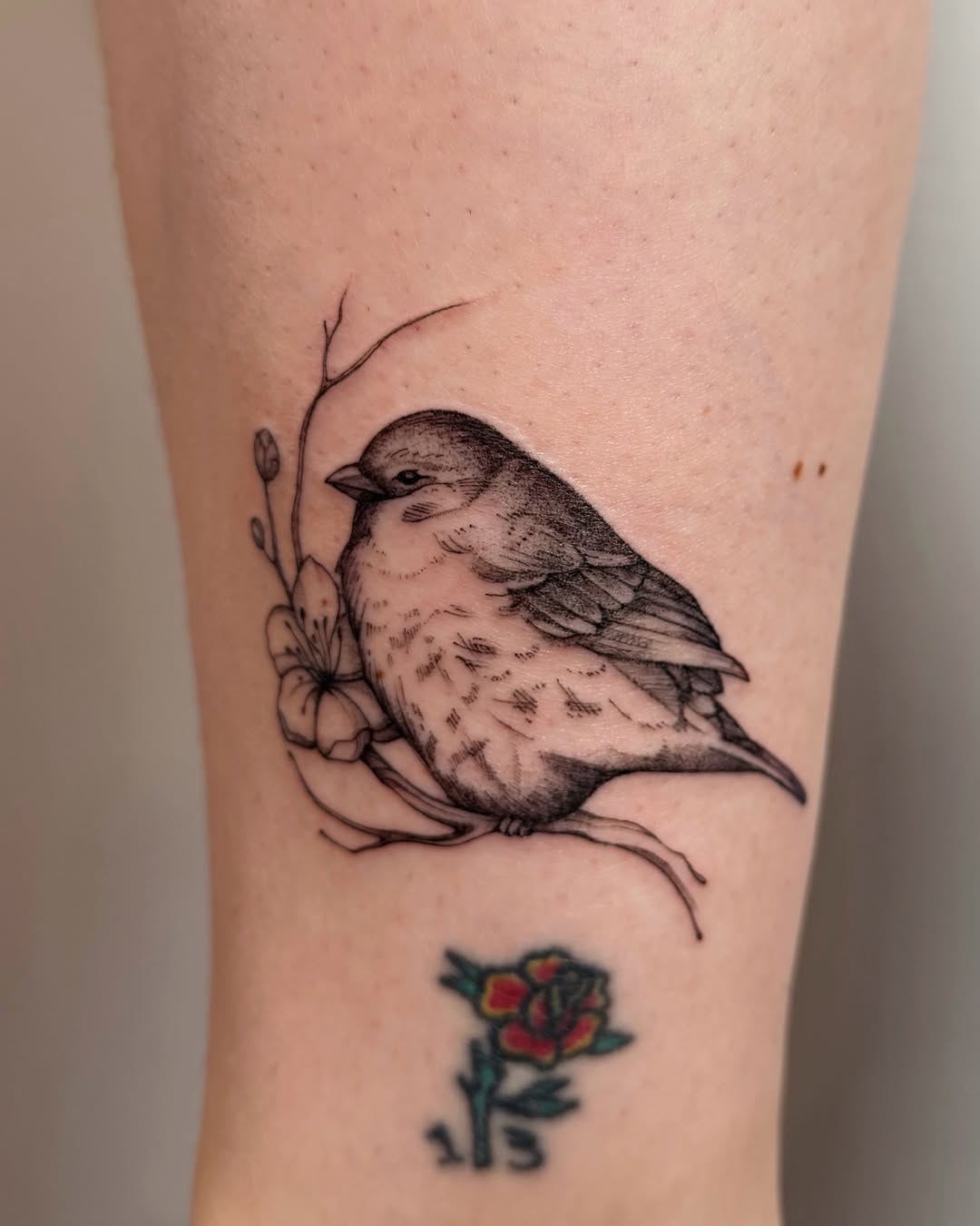 Tattoo by @fennec.fox.tats — illustrative, black_and_grey