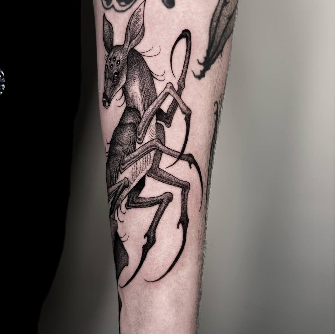 Tattoo by @crvbcore — dark_realism, blackwork