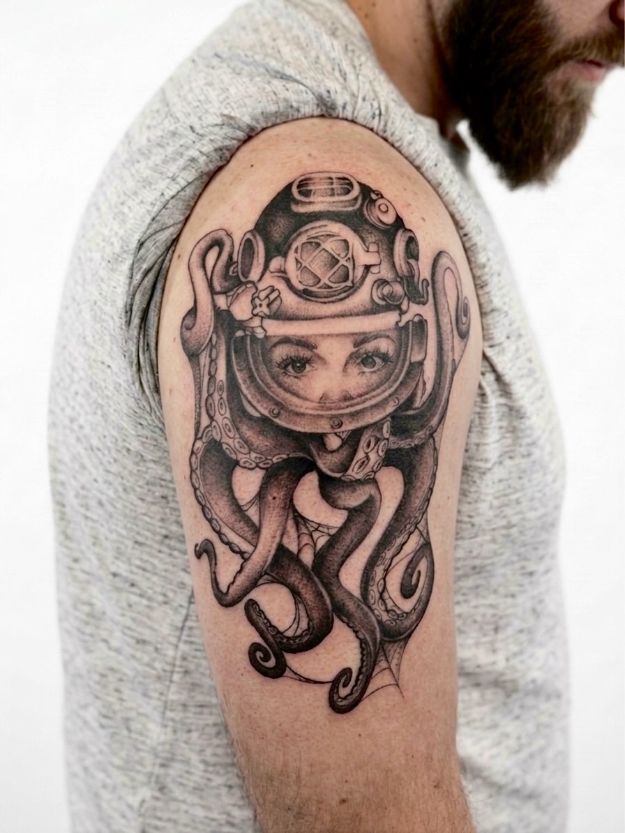 Tattoo by @javitattoo.nyc — realism, black_and_grey