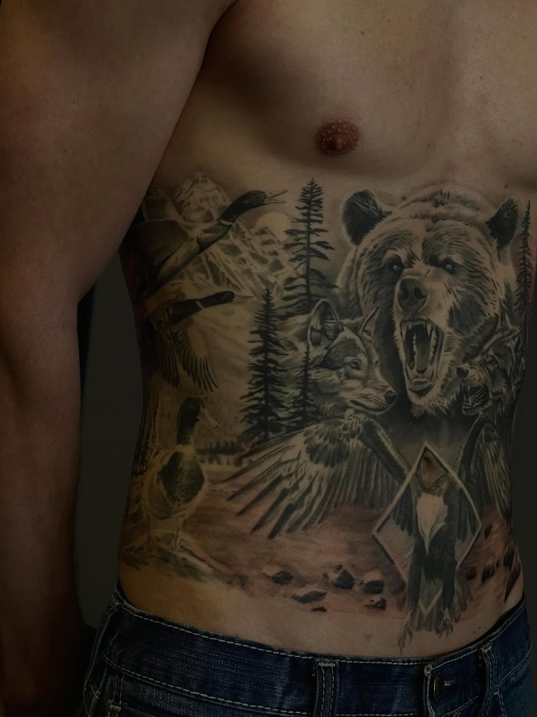 Tattoo by @thinkinkjr — realism, black_and_grey