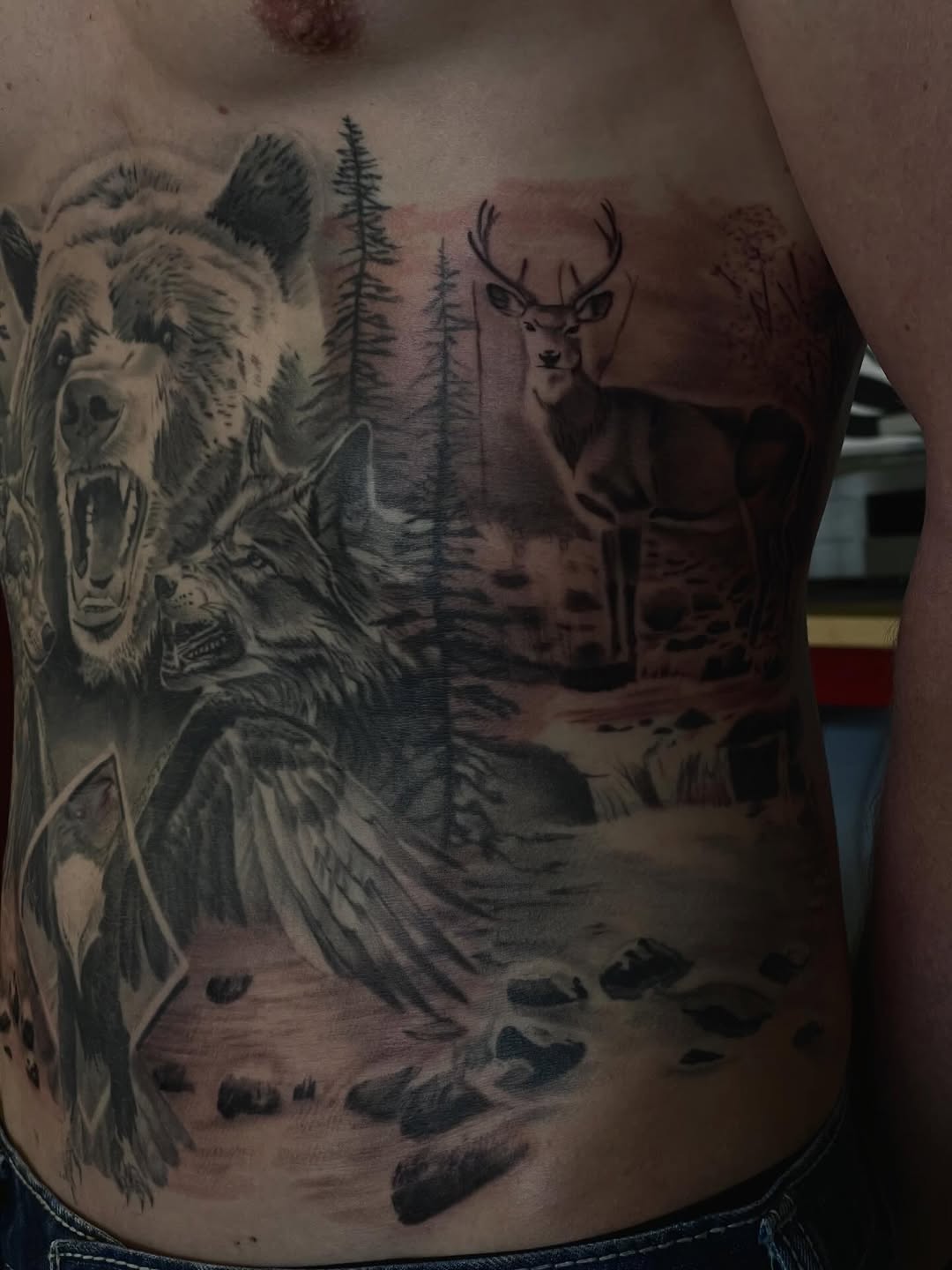 Tattoo by @thinkinkjr — realism, black_and_grey