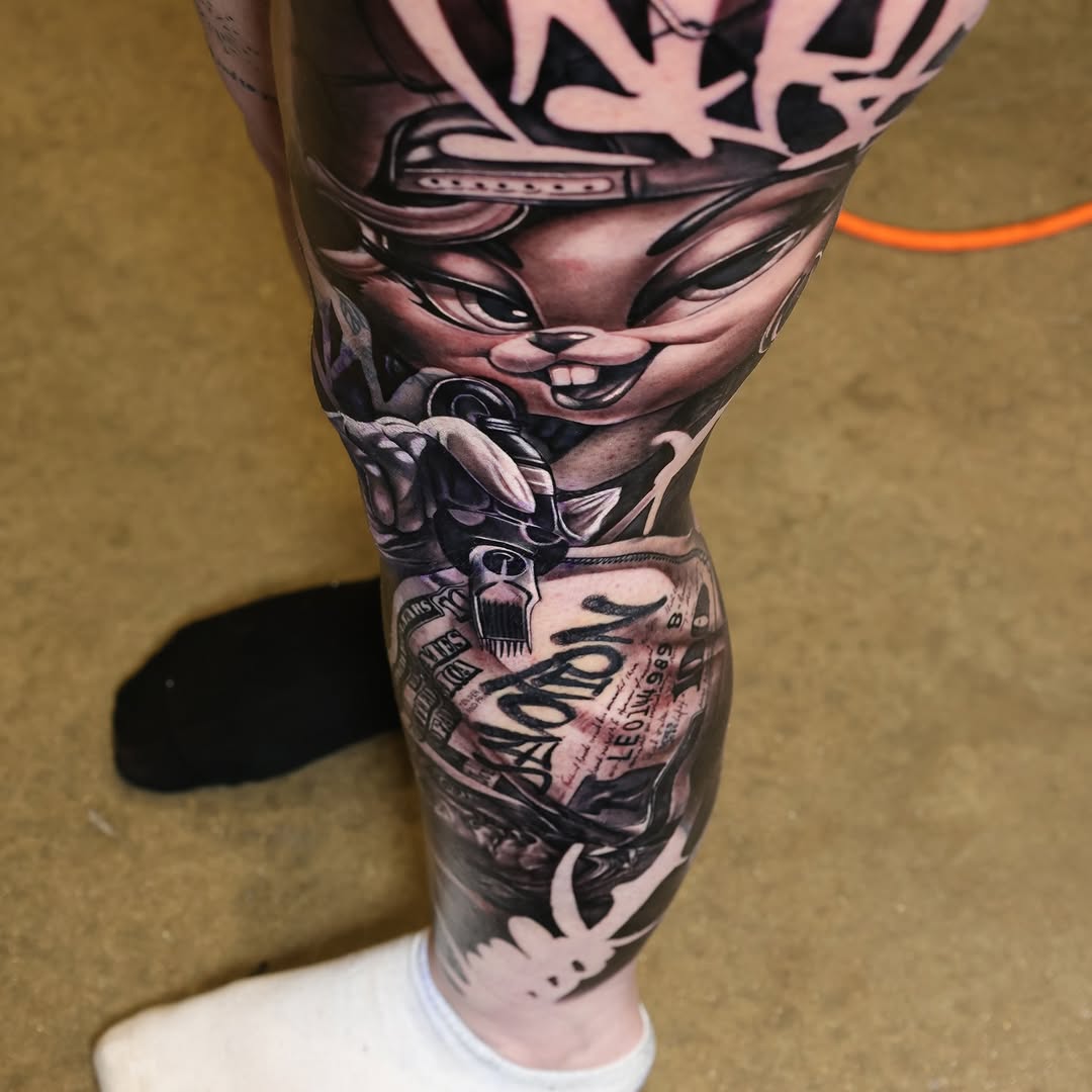 Tattoo by @alisalehtattoos β realism, black_and_grey