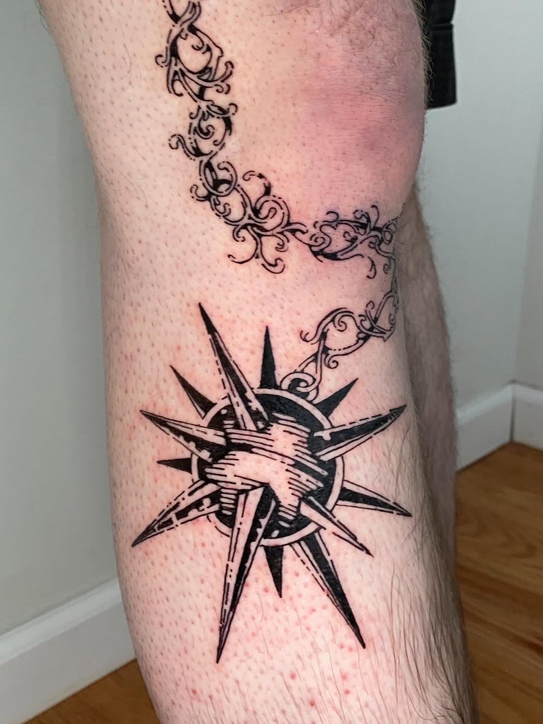 Tattoo by @woodniptat โ blackwork, ornamental