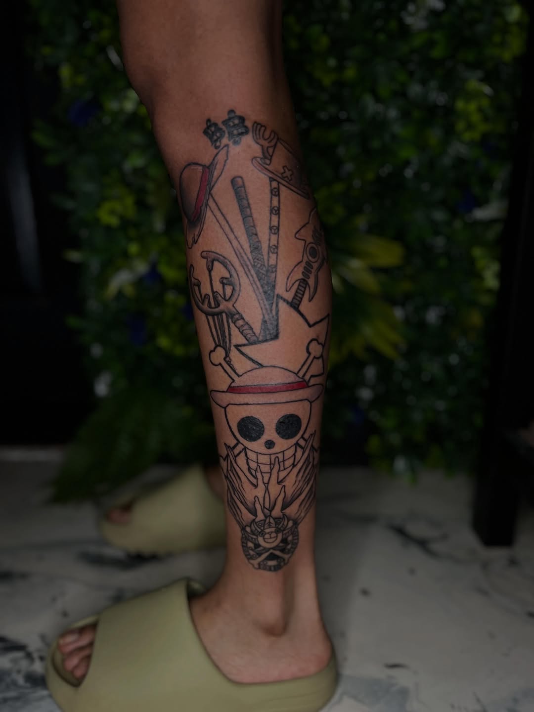 Tattoo by @prettynaasty_ink — anime, black_and_grey