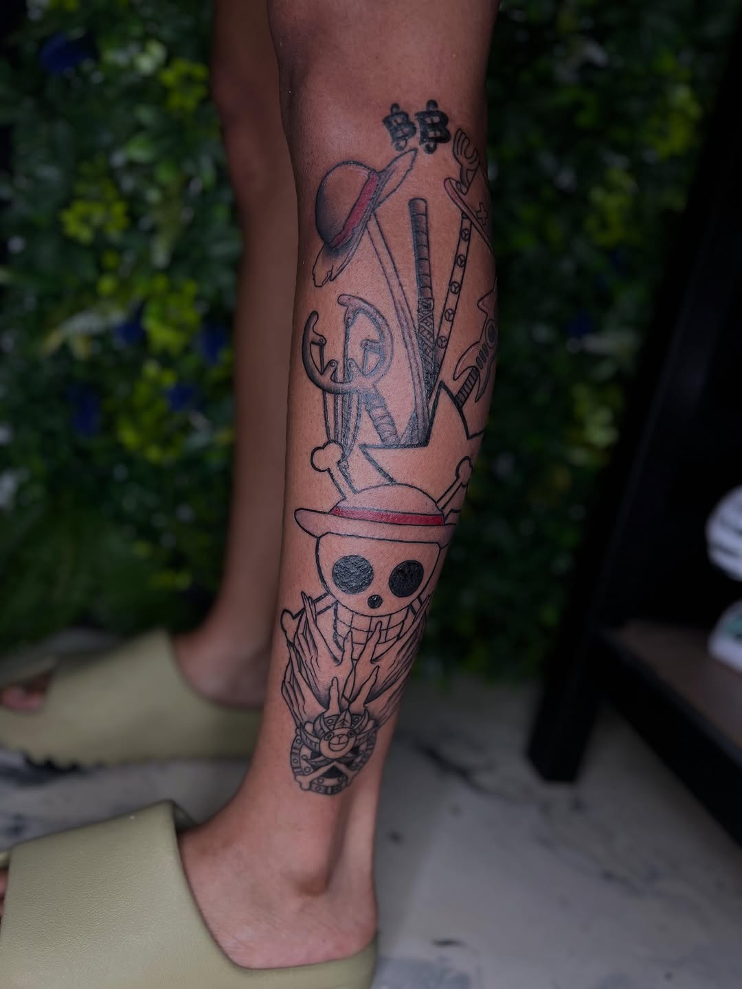 Tattoo by @prettynaasty_ink — anime, black_and_grey
