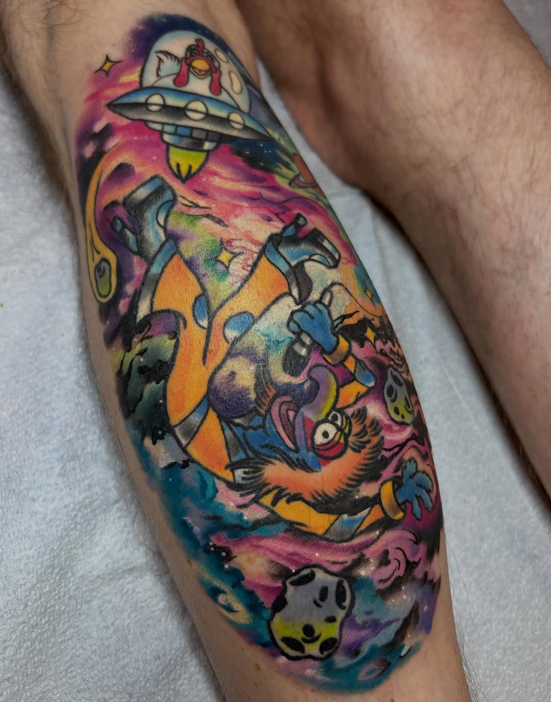 Tattoo by @morgandanatattoos — new_school, trash_polka
