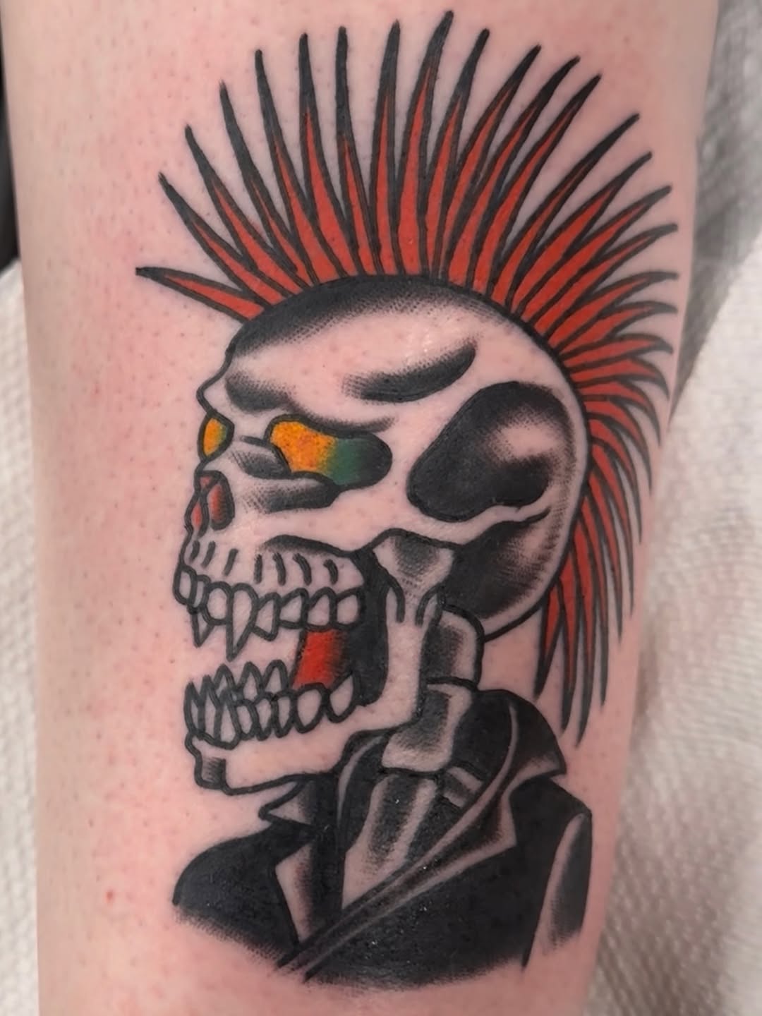 Tattoo by @drewgilestattoo — american_traditional, illustrative