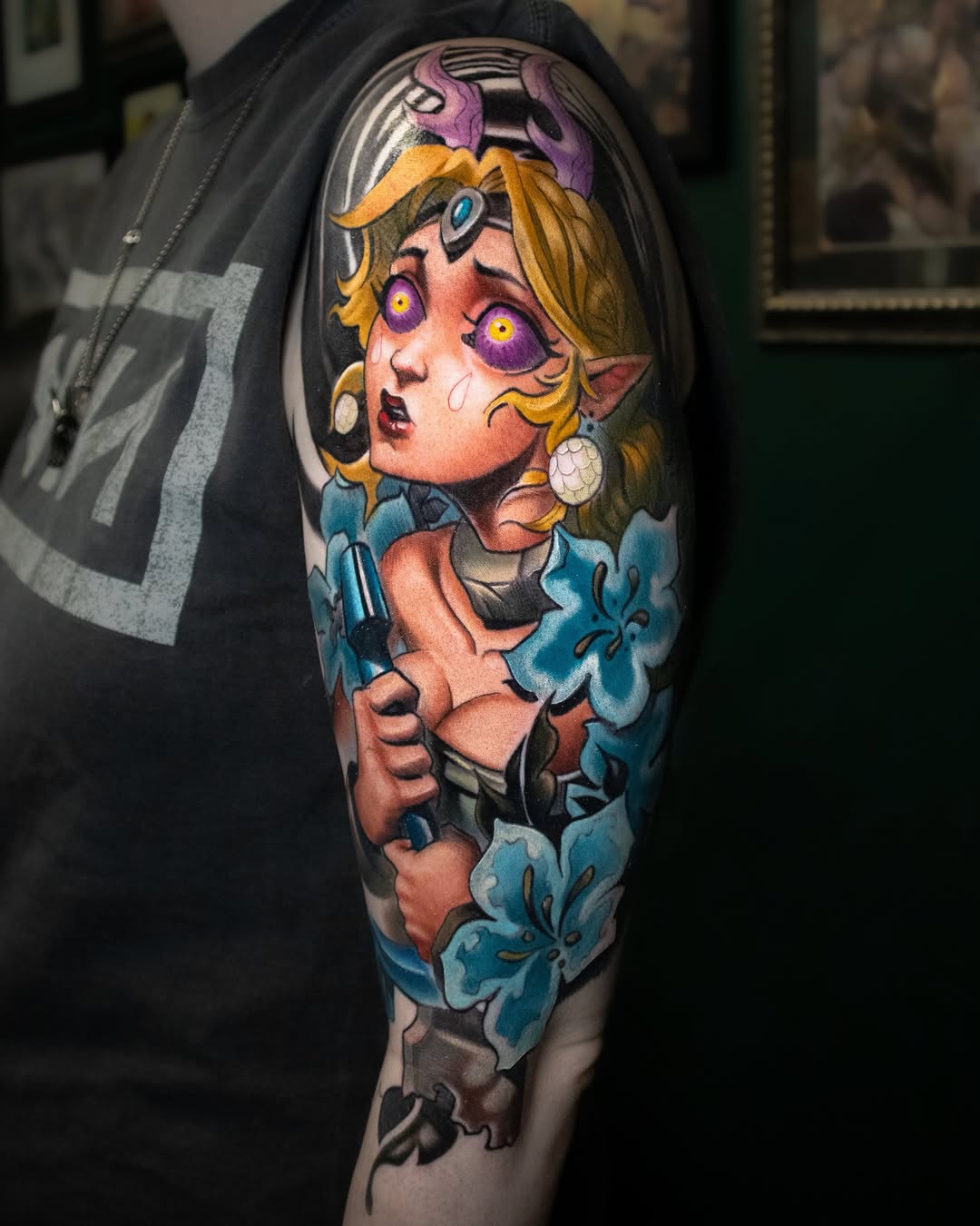 Tattoo by @levihiltontattoos โ new_school, anime