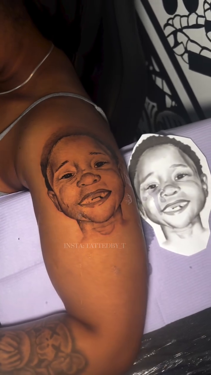 Tattoo by @tattedby_t โ realism, black_and_grey