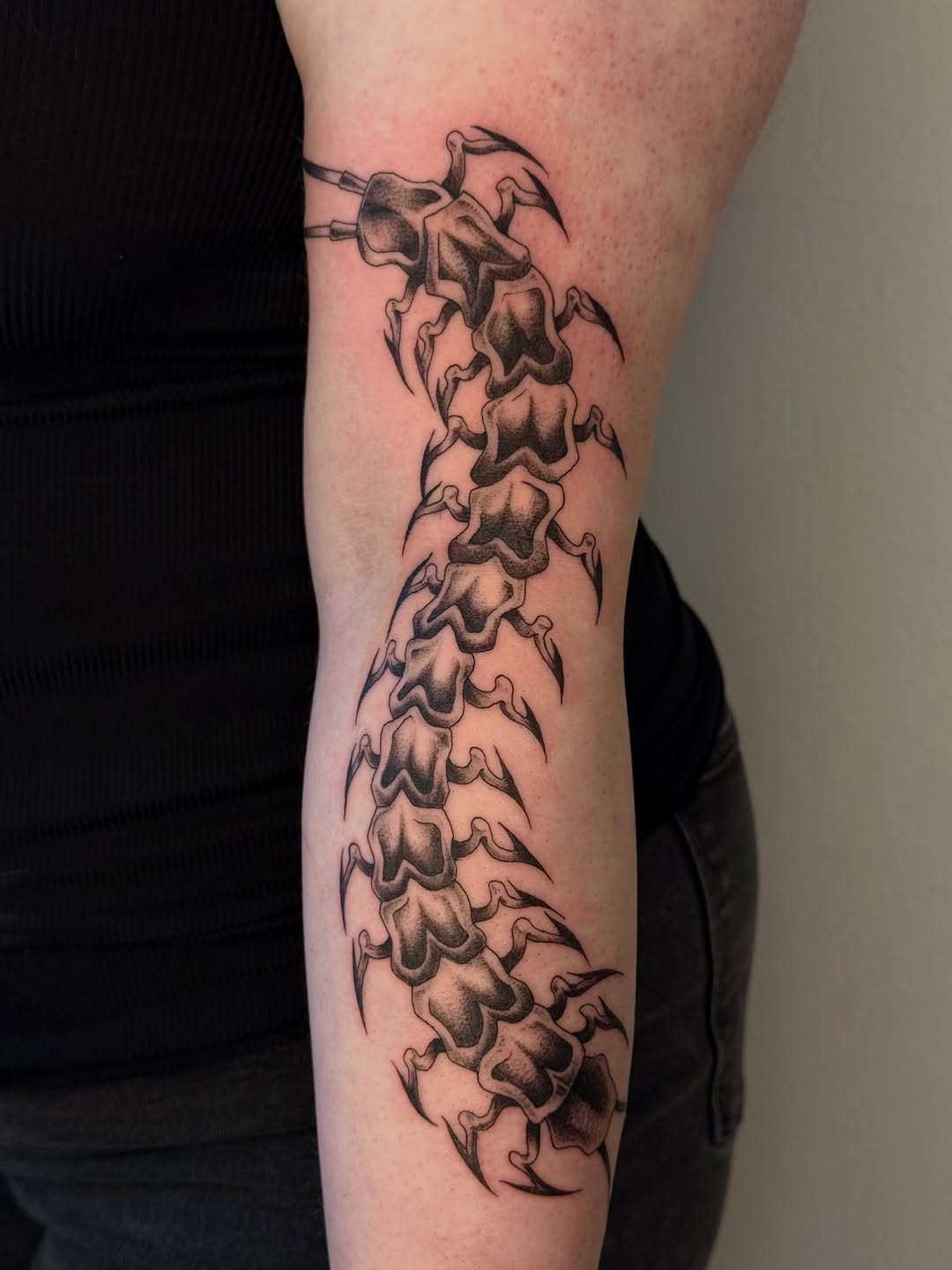 Tattoo by @chaotictattoo — illustrative, black_and_grey