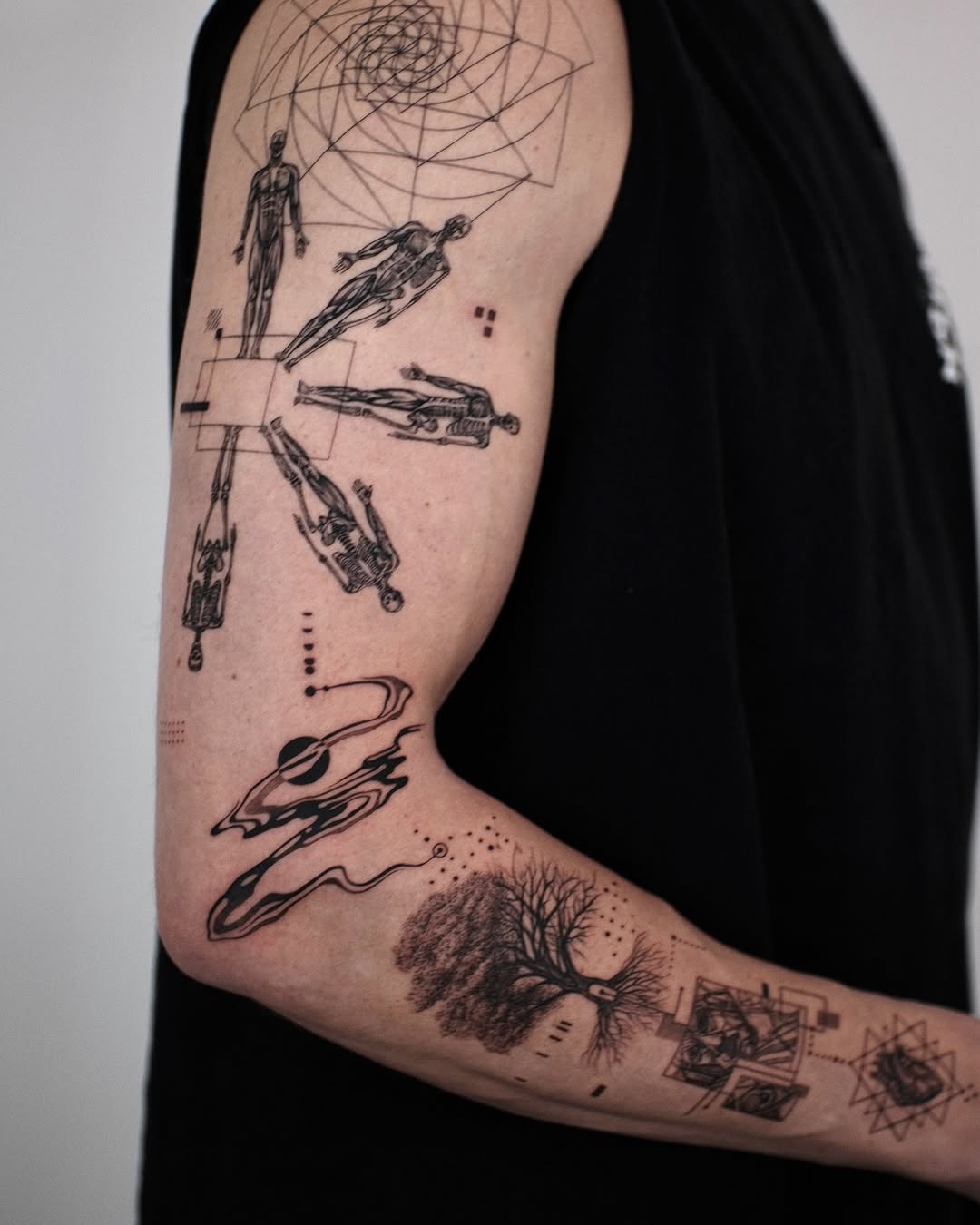 Tattoo by @zeke.tattoo — geometric, black_and_grey
