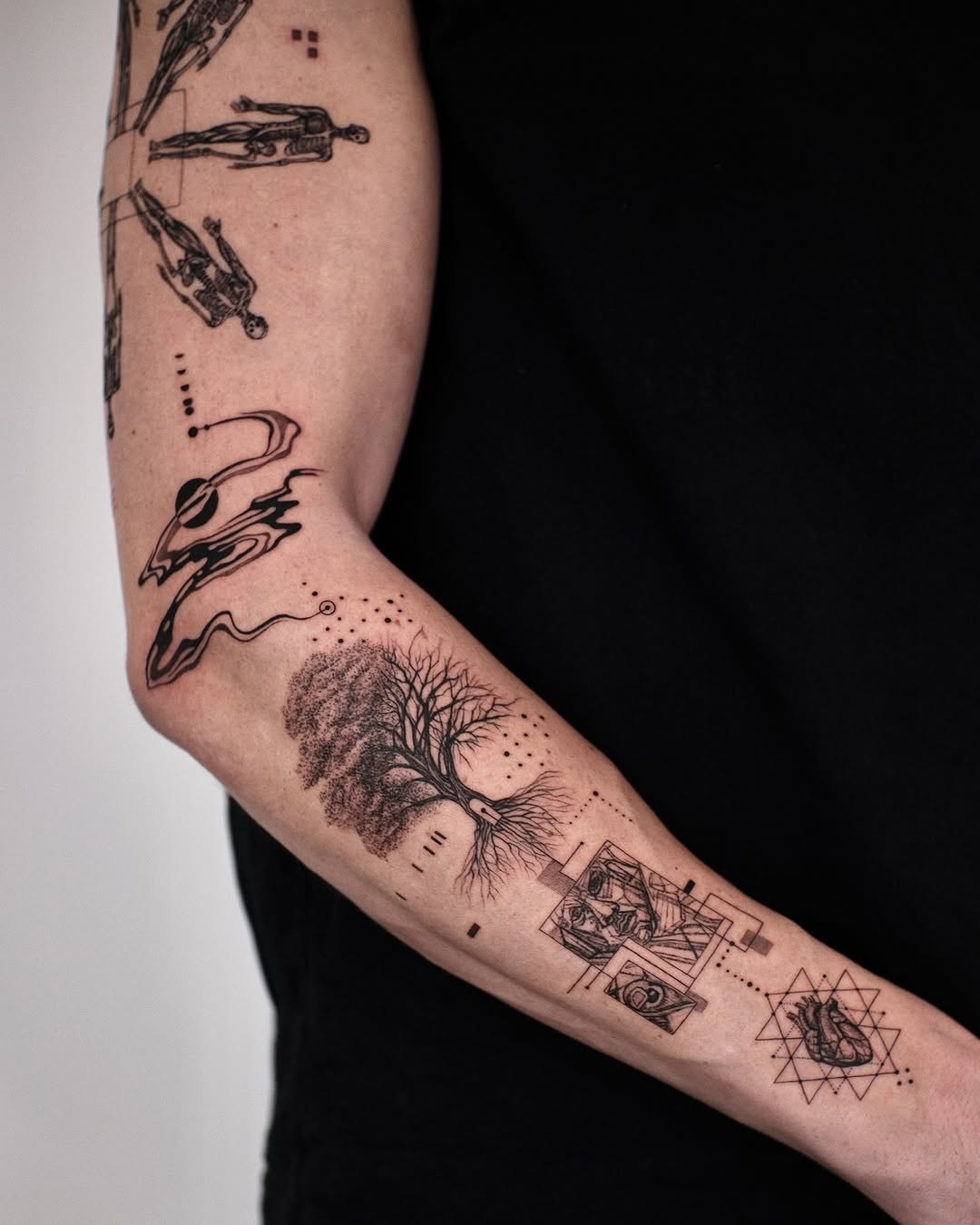 Tattoo by @zeke.tattoo — black_and_grey, geometric