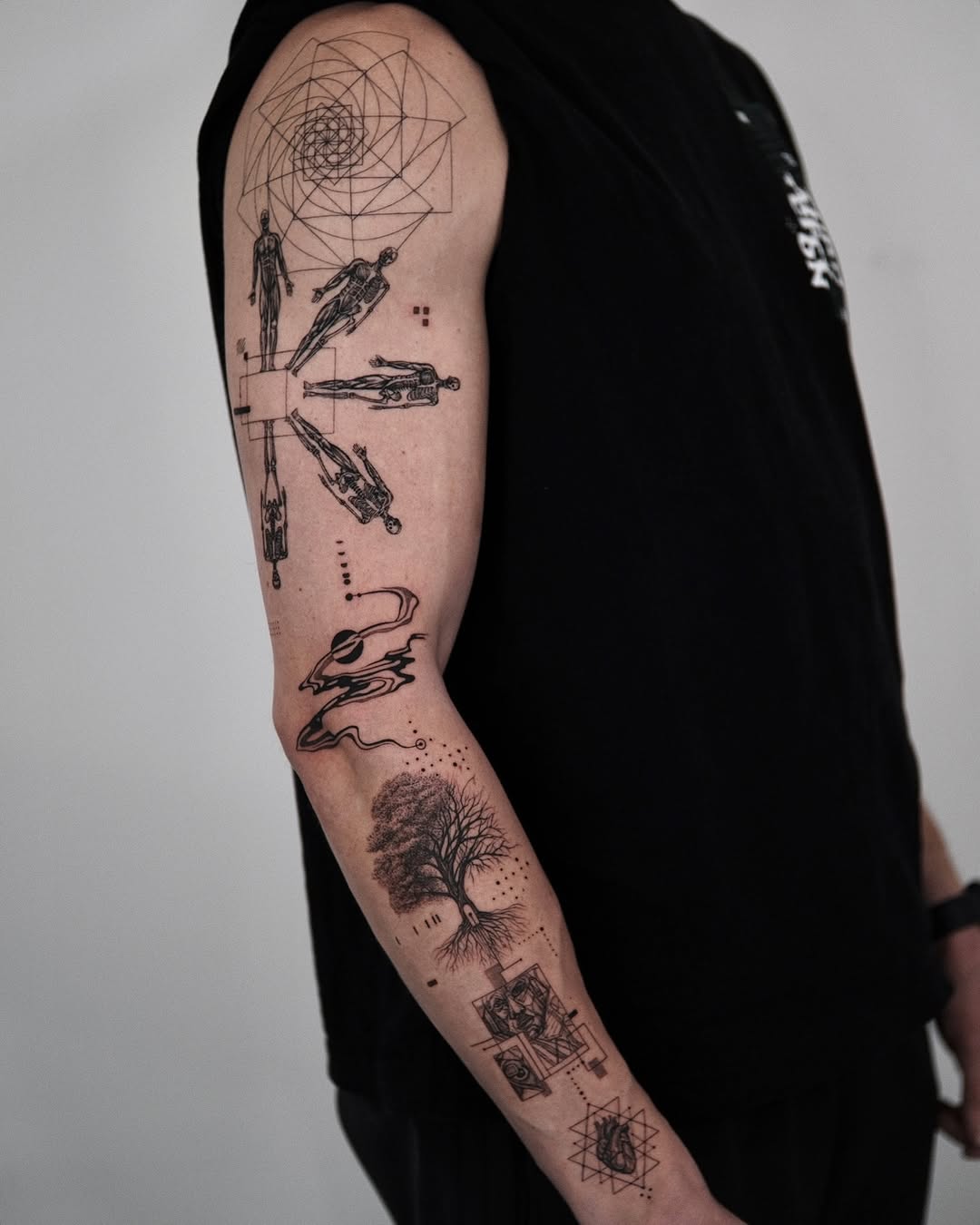 Tattoo by @zeke.tattoo — geometric, black_and_grey