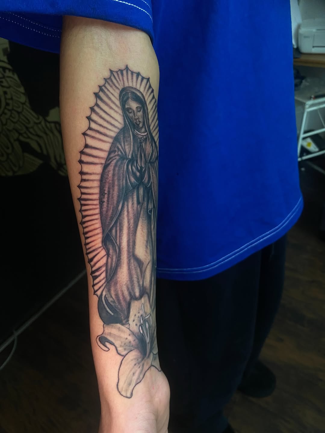 Tattoo by @inkxirv — black_and_grey, realism