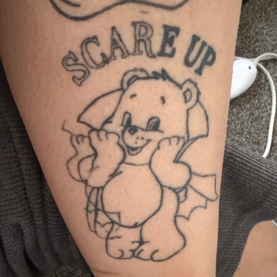 Tattoo by @destinyrosetattoos — lettering_script, ignorant