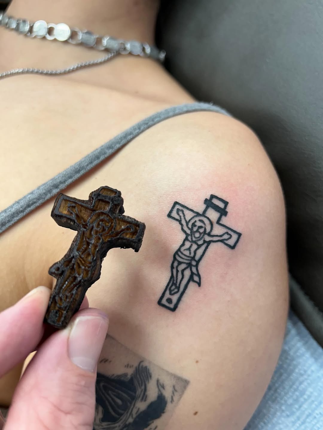 Tattoo by @matthewcrimtattoos — illustrative, blackwork