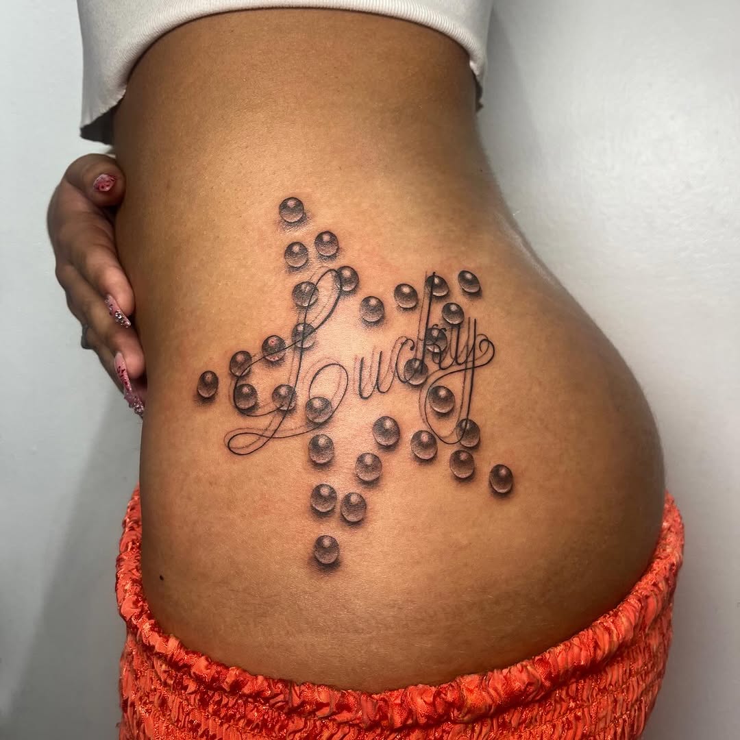 Tattoo by @aurtattoos — lettering_script, fine_line