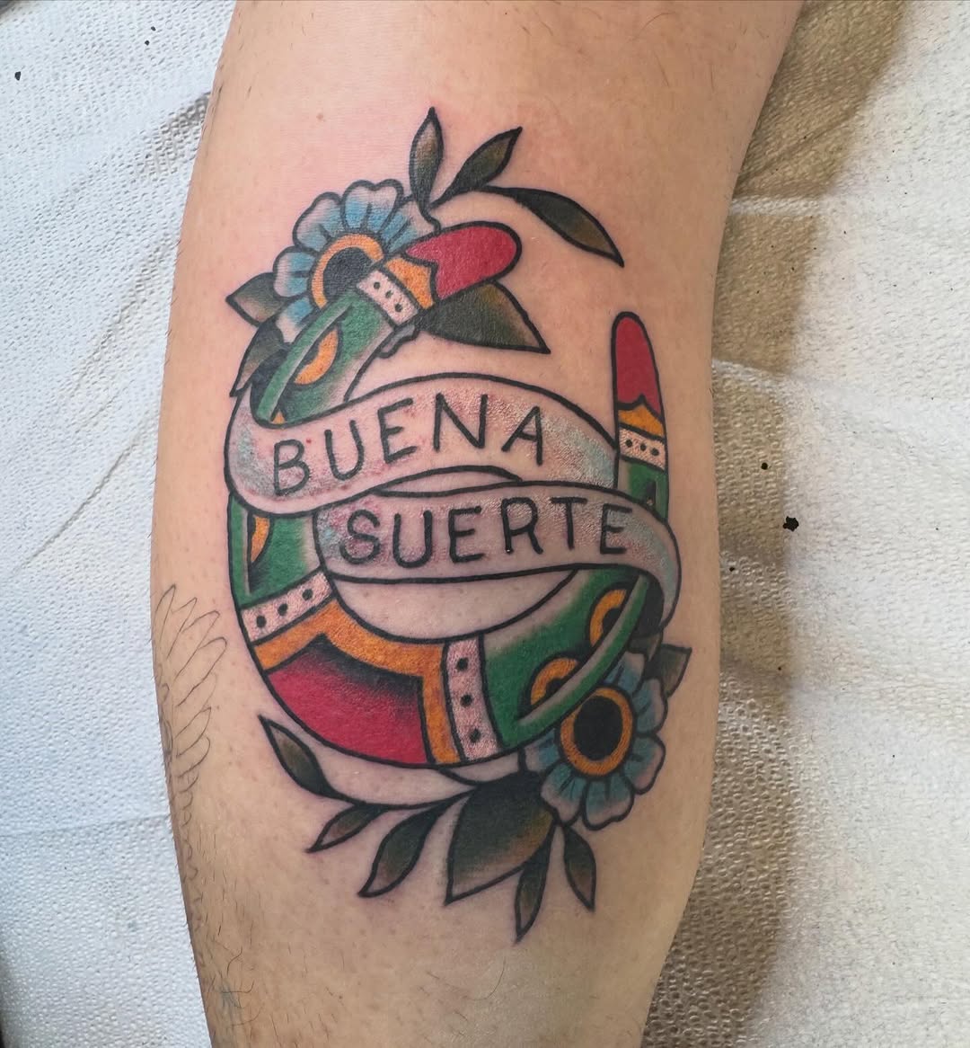 Tattoo by @markgalvan — american_traditional, lettering_script
