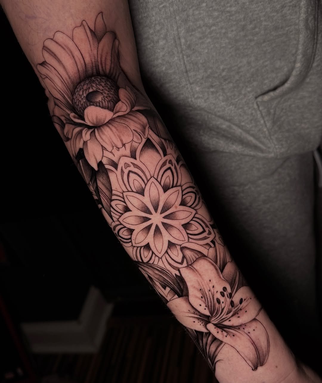 Tattoo by @beckyleetattoos — black_and_grey, realism