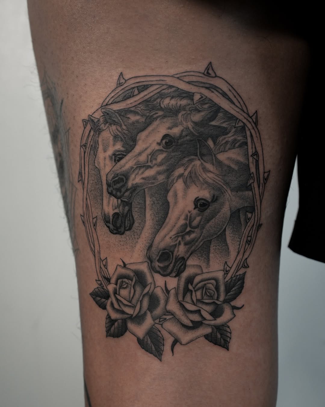 Tattoo by @zakbrochutattoo โ realism, black_and_grey