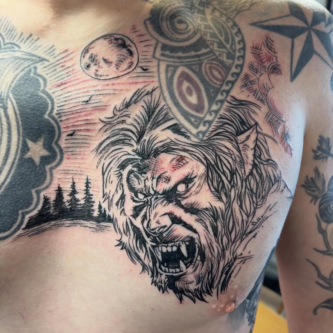 Tattoo by @cynicalprick — illustrative, black_and_grey