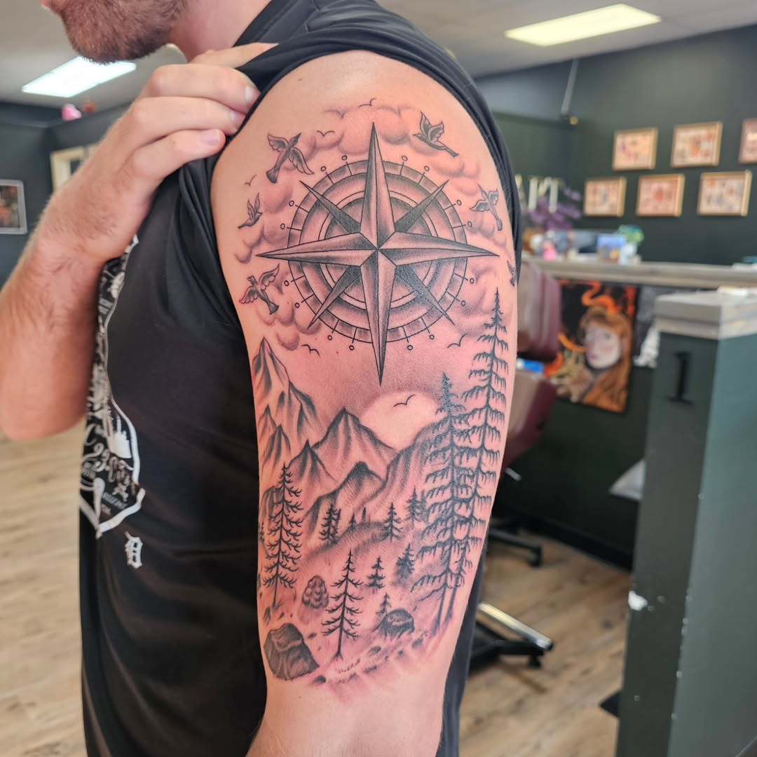 Tattoo by @indeedilly — black_and_grey, realism