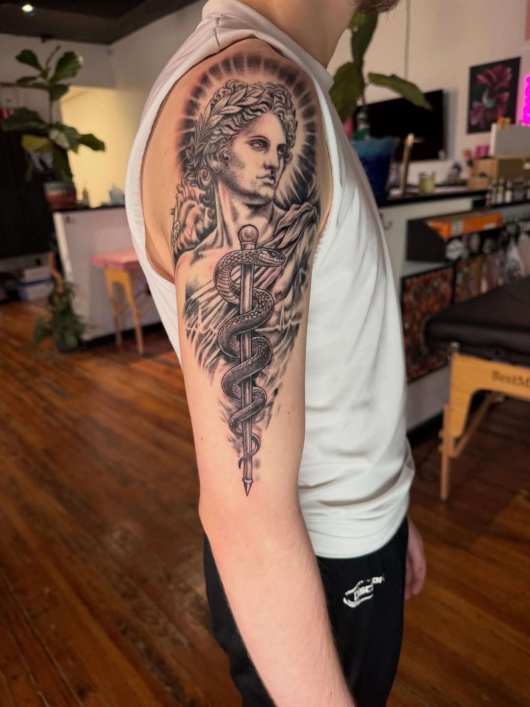 Tattoo by @vincedibiasotattoos — realism, black_and_grey