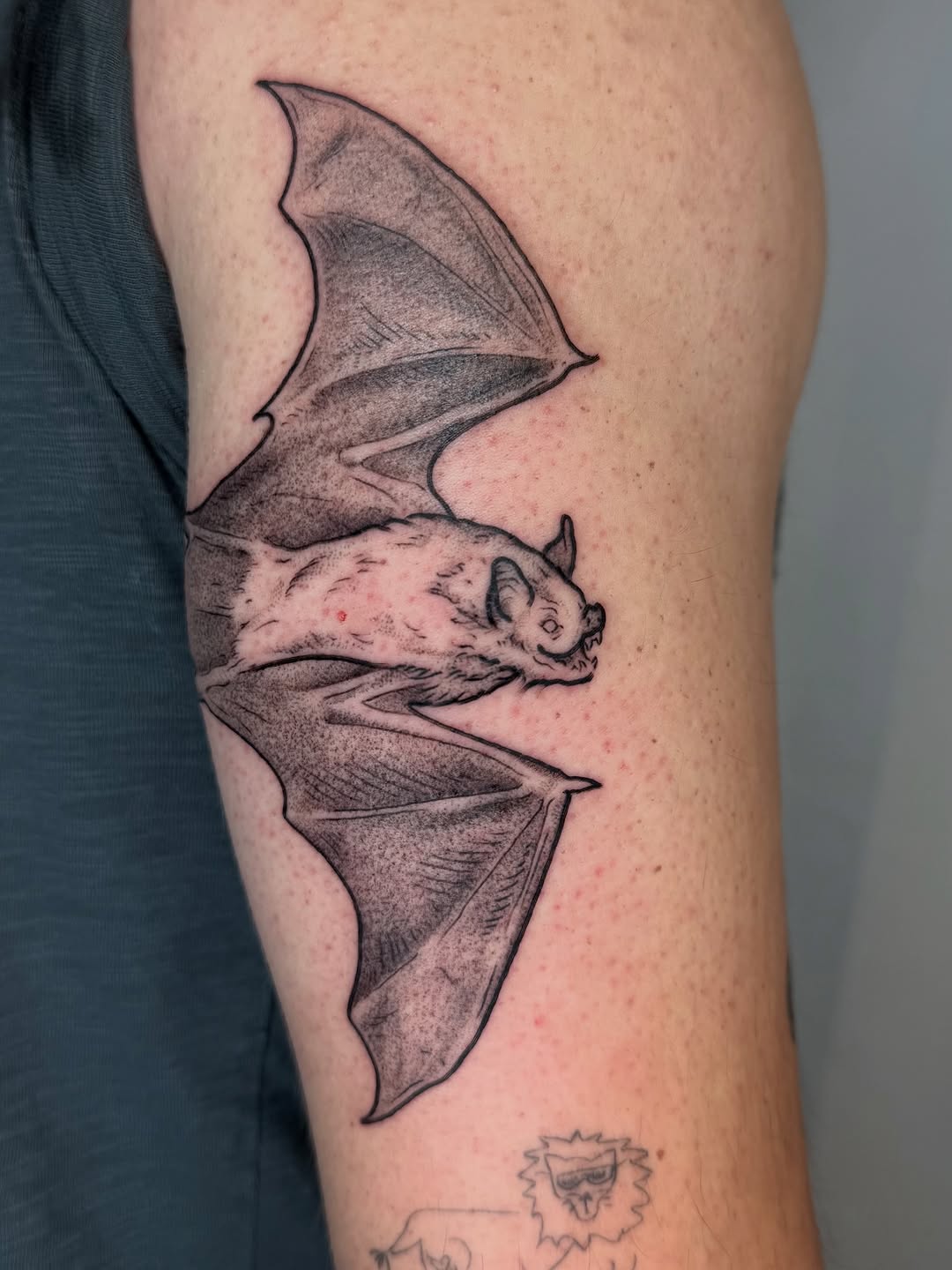 Tattoo by @flynncoooper — black_and_grey, realism