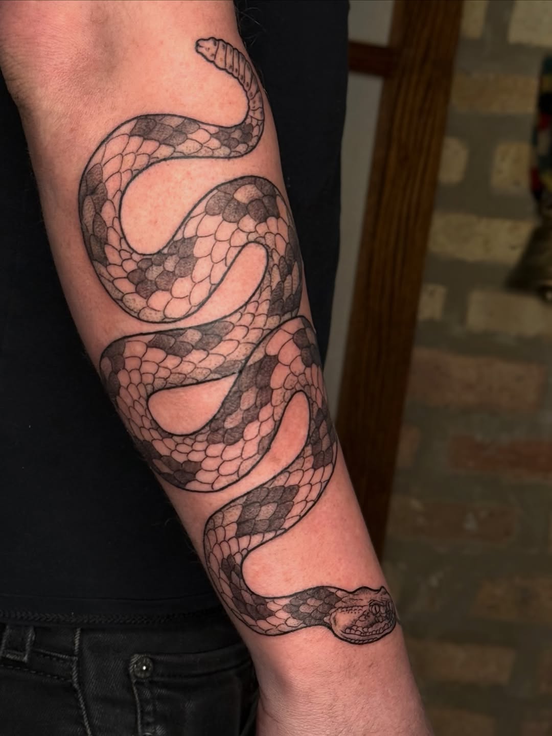 Tattoo by @flynncoooper — black_and_grey, realism