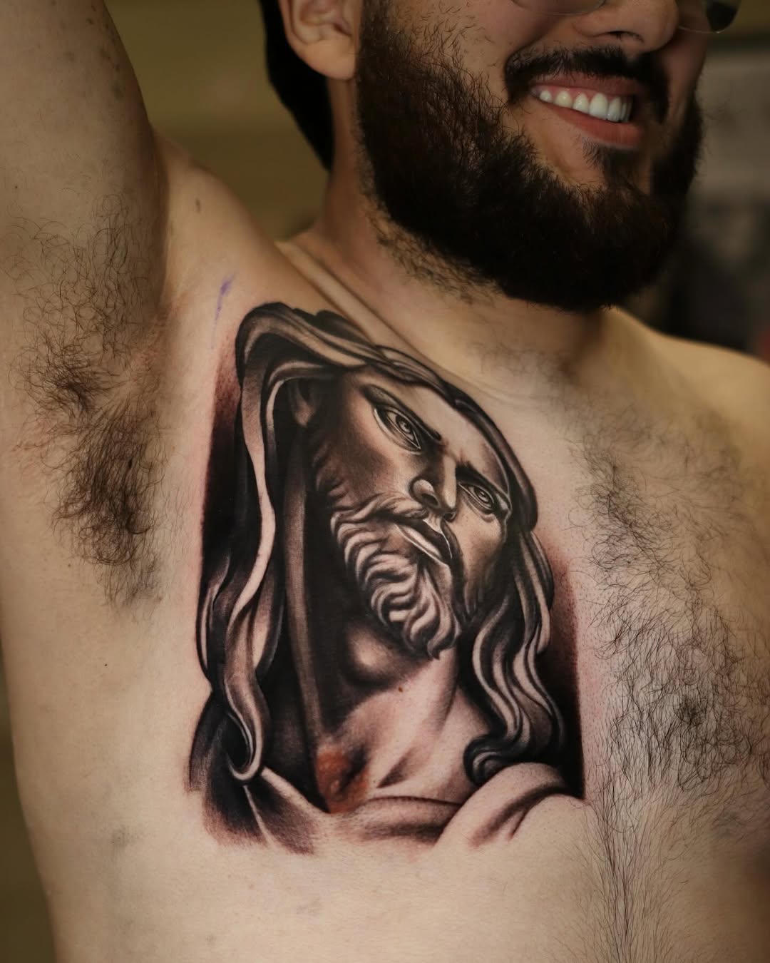 Tattoo by @cordero.inks — realism, black_and_grey