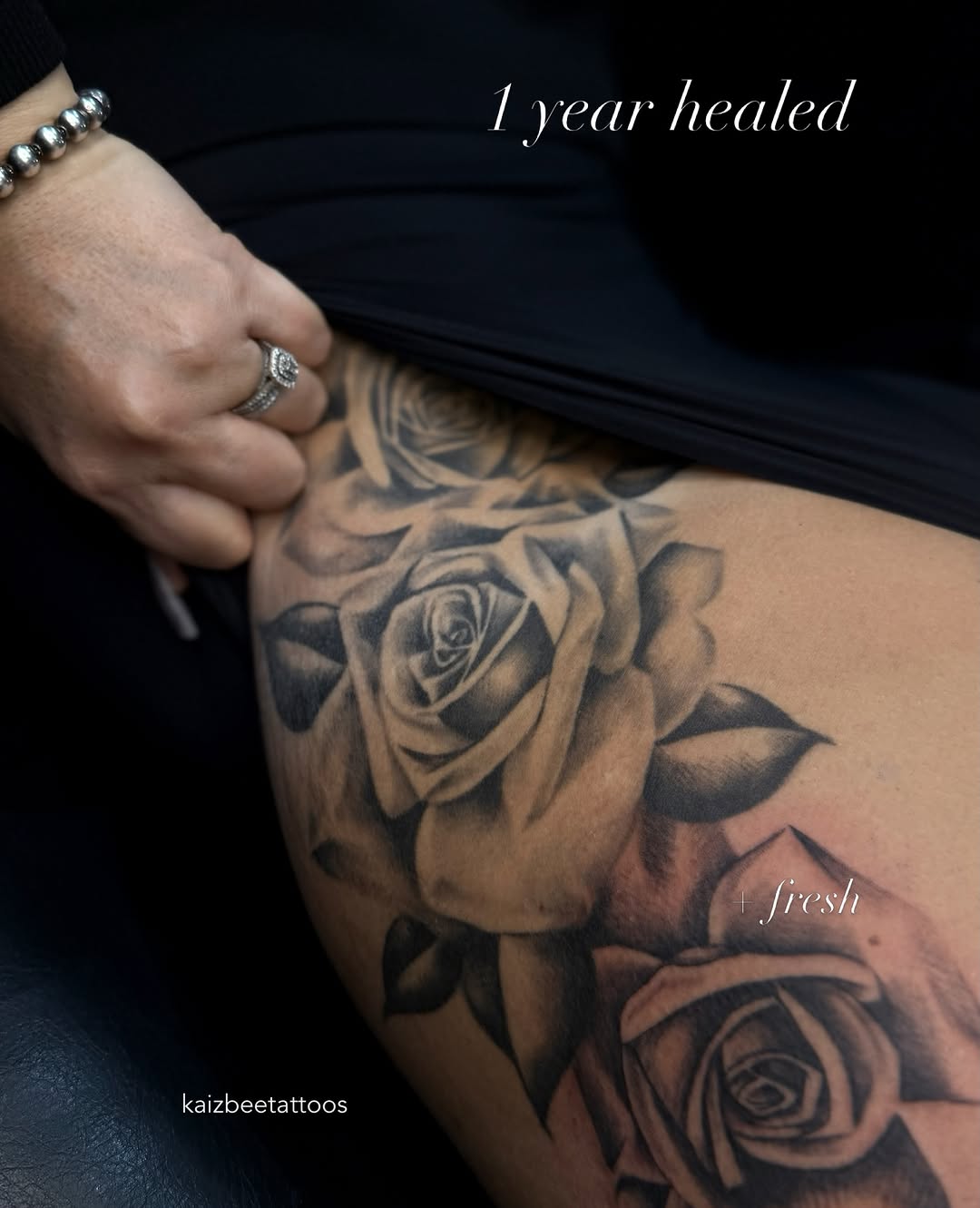 Tattoo by @kaizbeetattoos β realism, black_and_grey