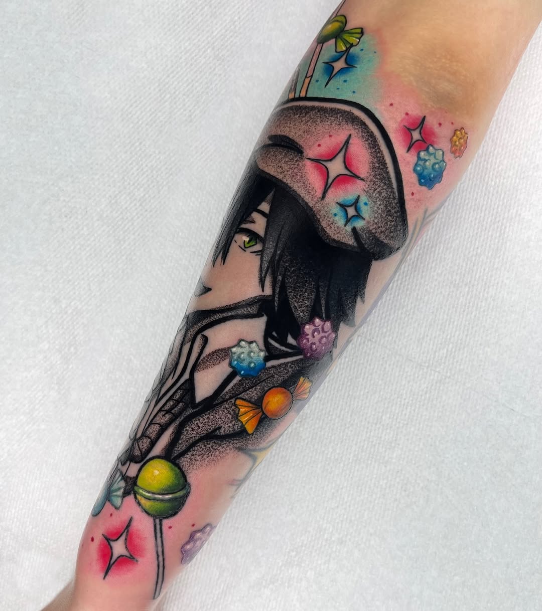 Tattoo by @loulou_tattoos — anime, new_school