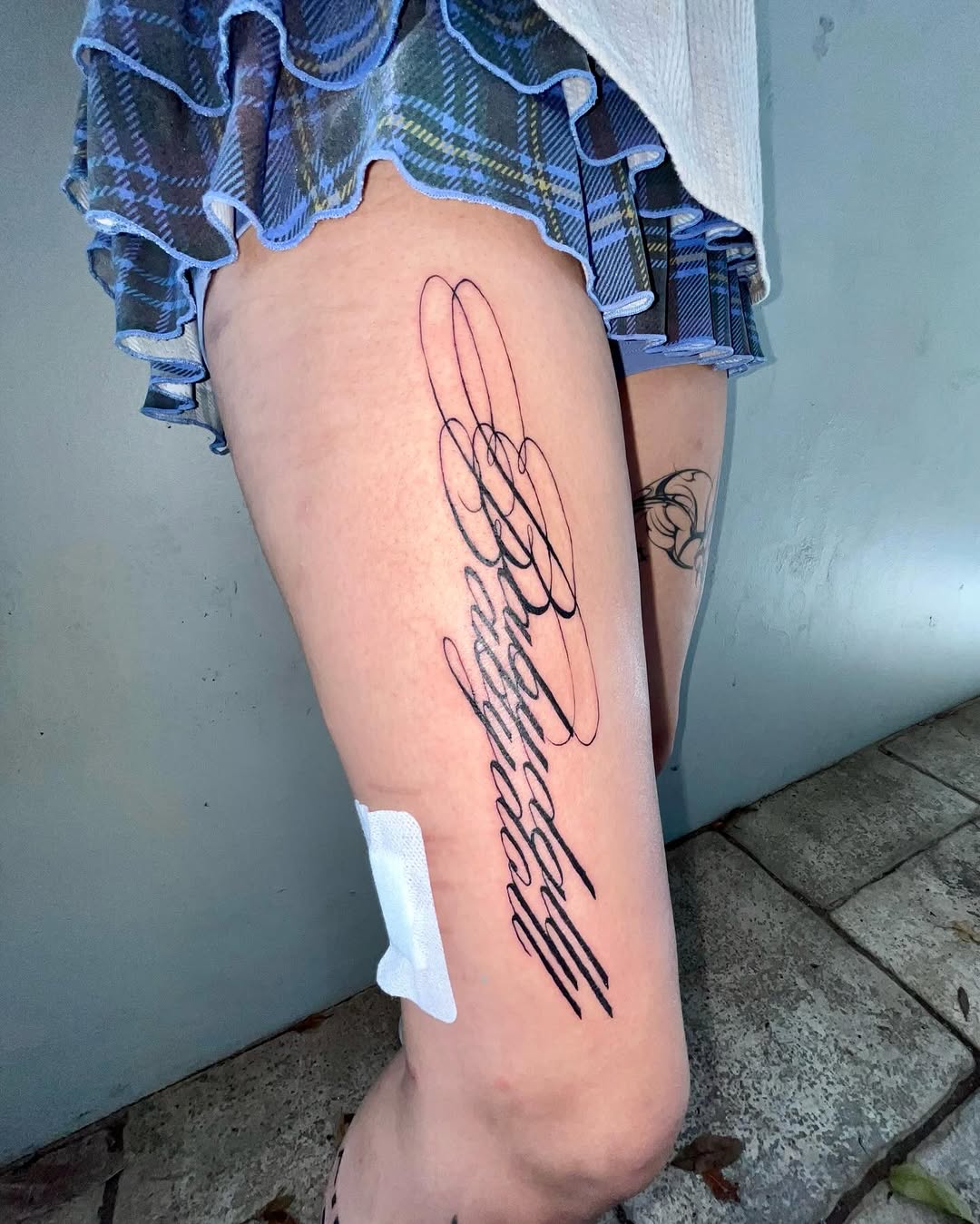 Tattoo by @mwah.ttt — lettering_script, fine_line