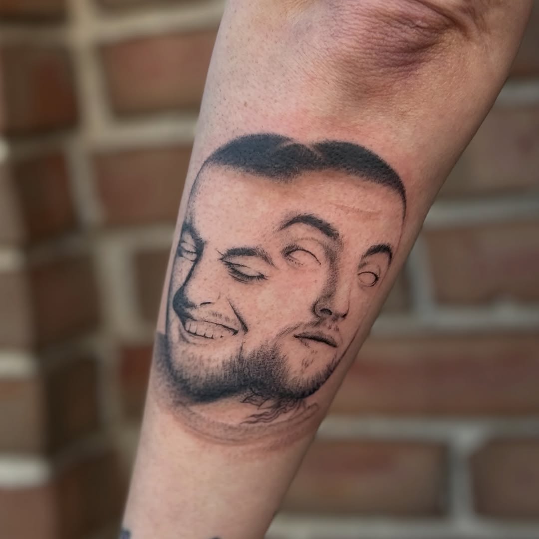 Tattoo by @_haloink_ — realism, black_and_grey