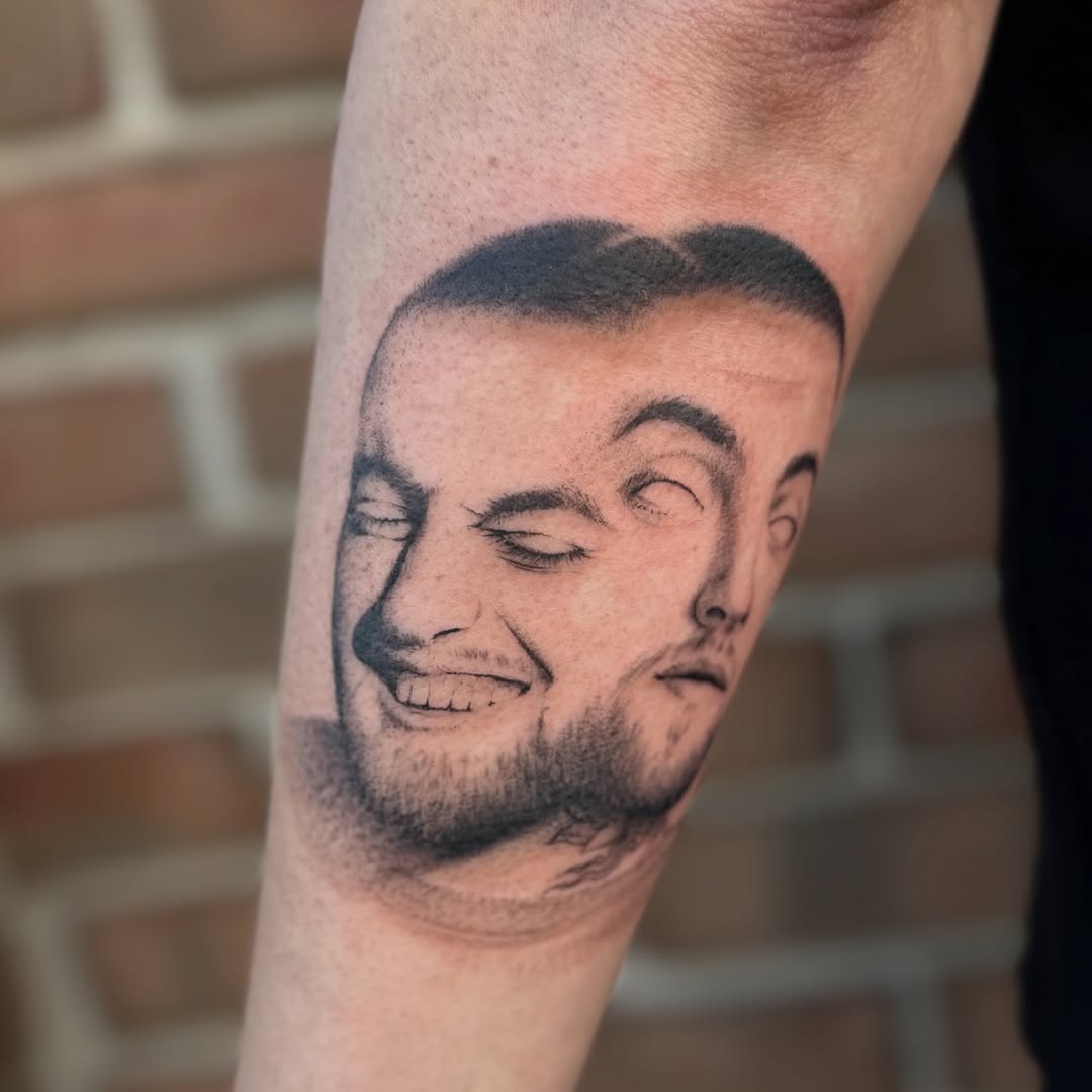 Tattoo by @_haloink_ — realism, black_and_grey